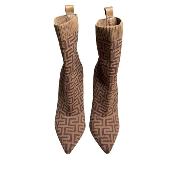 Steve Madden Diani Women's Brown Sock Heeled Calf Boots Size 6 - Picture 2 of 9